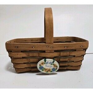 Longaberger Basket 1993 Signed Heritage Spring Thank You Heartland Retro 90s